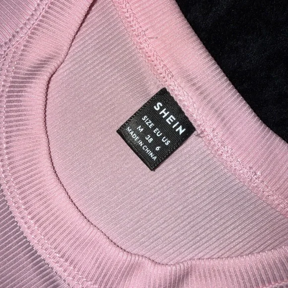 Light Pink Ribbed Racerback Tank Top - SHEIN - Picture 3 of 6